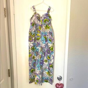 JANIE & JACK Floral one piece jumpsuit size 7